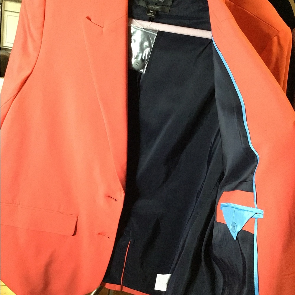 J. Crew Red Orange Blazer Structured Jacket